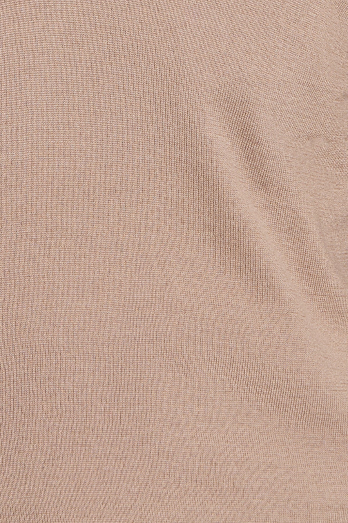 Camel Merino Wool Crew Neck Sweater