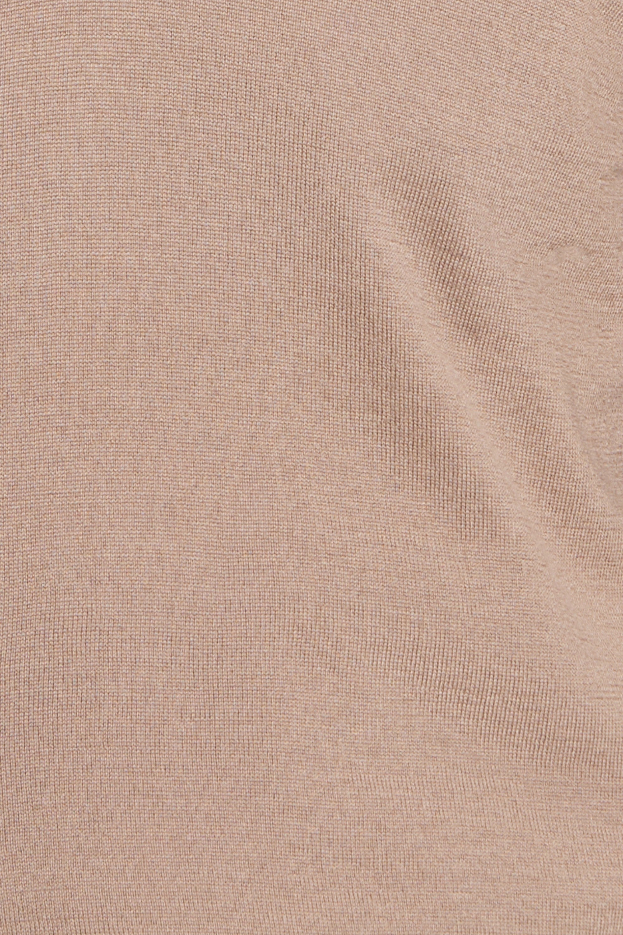 Camel Merino Wool Crew Neck Sweater