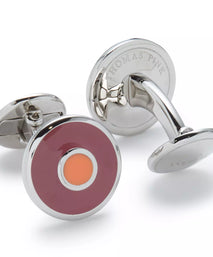 Purple & Pink Enamel Bullseye Cufflinks