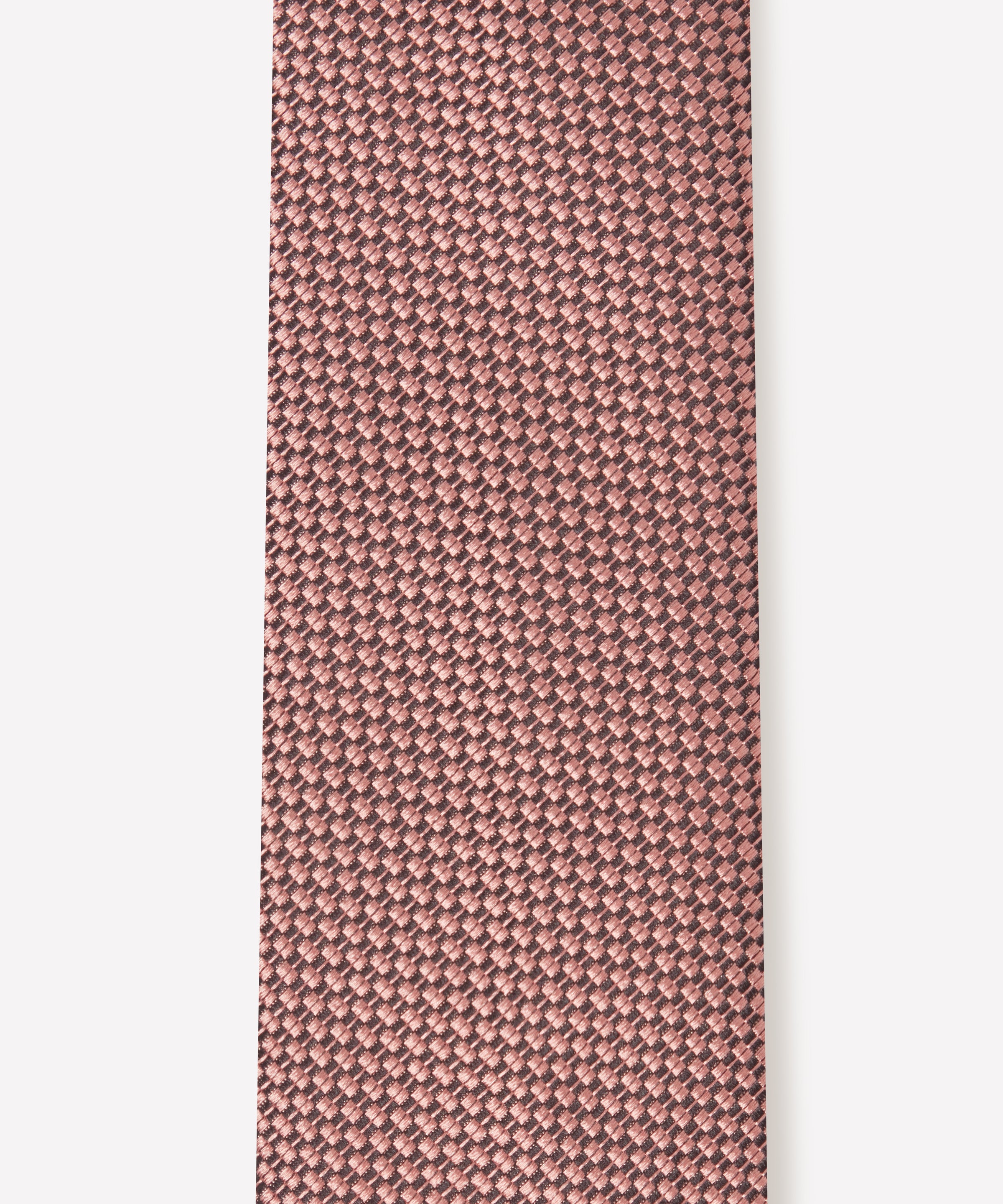 Pale Pink Tonal Textured Woven Silk Tie