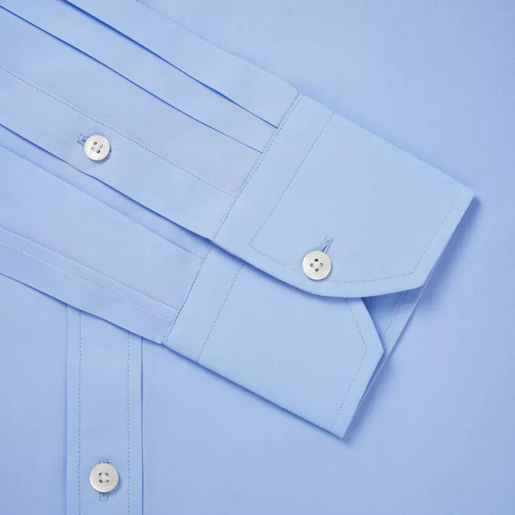 Pale Blue Slim Fit Ramses Poplin Formal Shirt