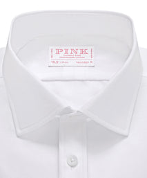 White Classic Fit Double Cuff Ramses Poplin Formal Shirt