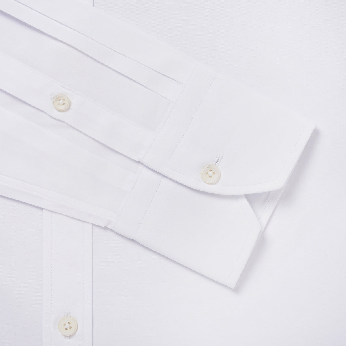 White Tailored Fit Double Cuff Ramses Poplin Formal Shirt