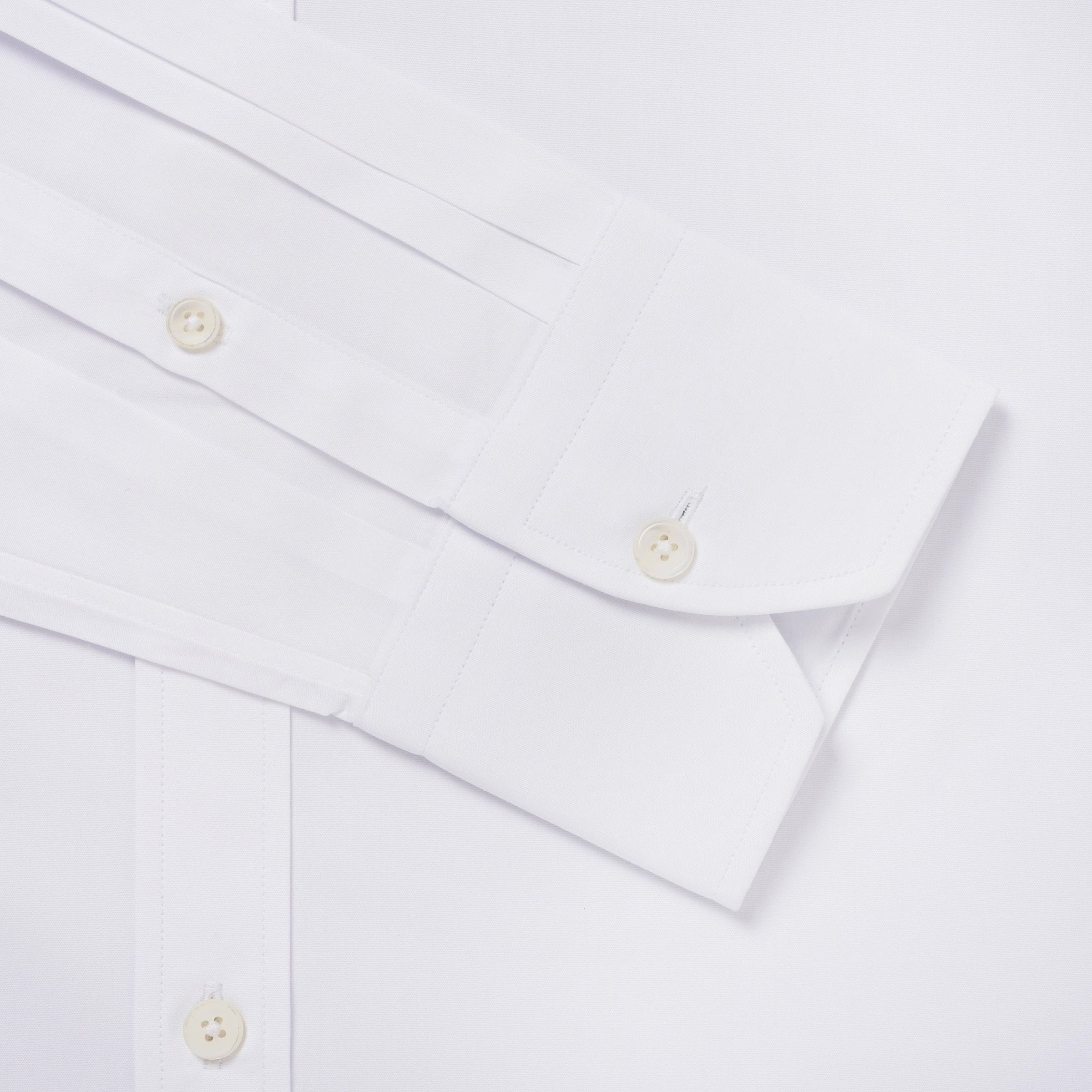 White Classic Fit Poplin Formal Shirt