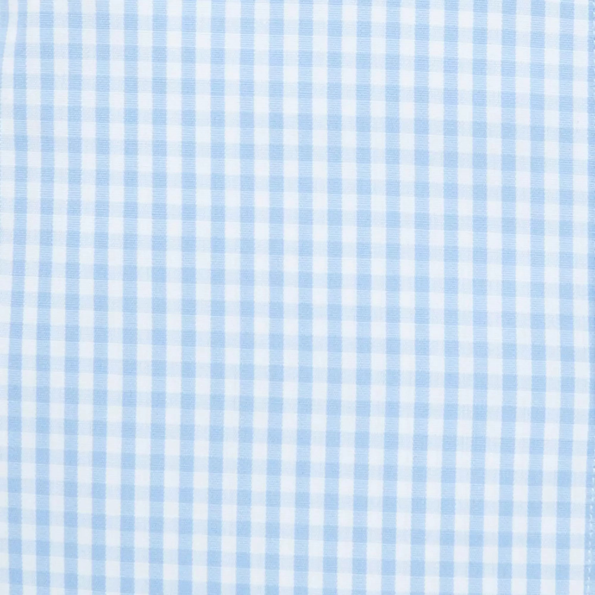 Pale Blue & White Classic Fit Double Cuff Core Poplin Gingham Formal Shirt