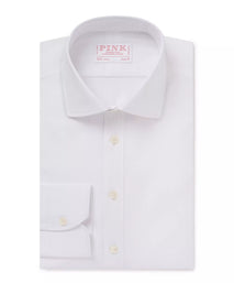 White Slim Fit Solid Cotton Formal Shirt