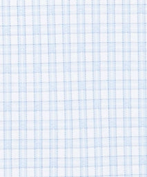 Blue & White Slim Fit Dobby Texture Check Formal Shirt