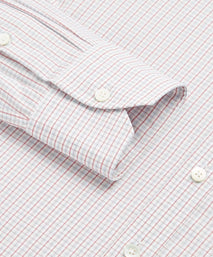 Deep Pink & White Tailored Fit Shadow Casual Check Formal Shirt