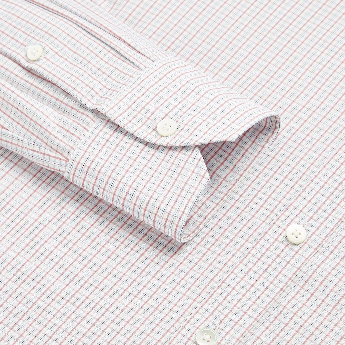 Deep Pink & White Tailored Fit Shadow Casual Check Formal Shirt