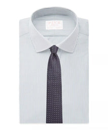Grey & White Tailored Fit Supraluxe Fine Bengal Formal Shirt