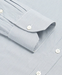 Grey & White Tailored Fit Supraluxe Fine Bengal Formal Shirt