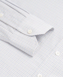 Beige & White Classic Fit Shadow Casual Check Formal Shirt