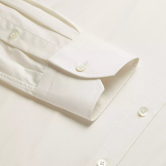 Cream Classic Fit Superior Solid Plain Formal Shirt