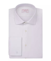 White Tailored Fit Double Cuff Marcella Twill Evening Shirt