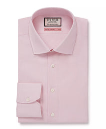 Pale Pink Slim Fit End On End Formal Shirt