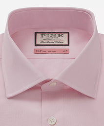 Pale Pink Slim Fit End On End Formal Shirt