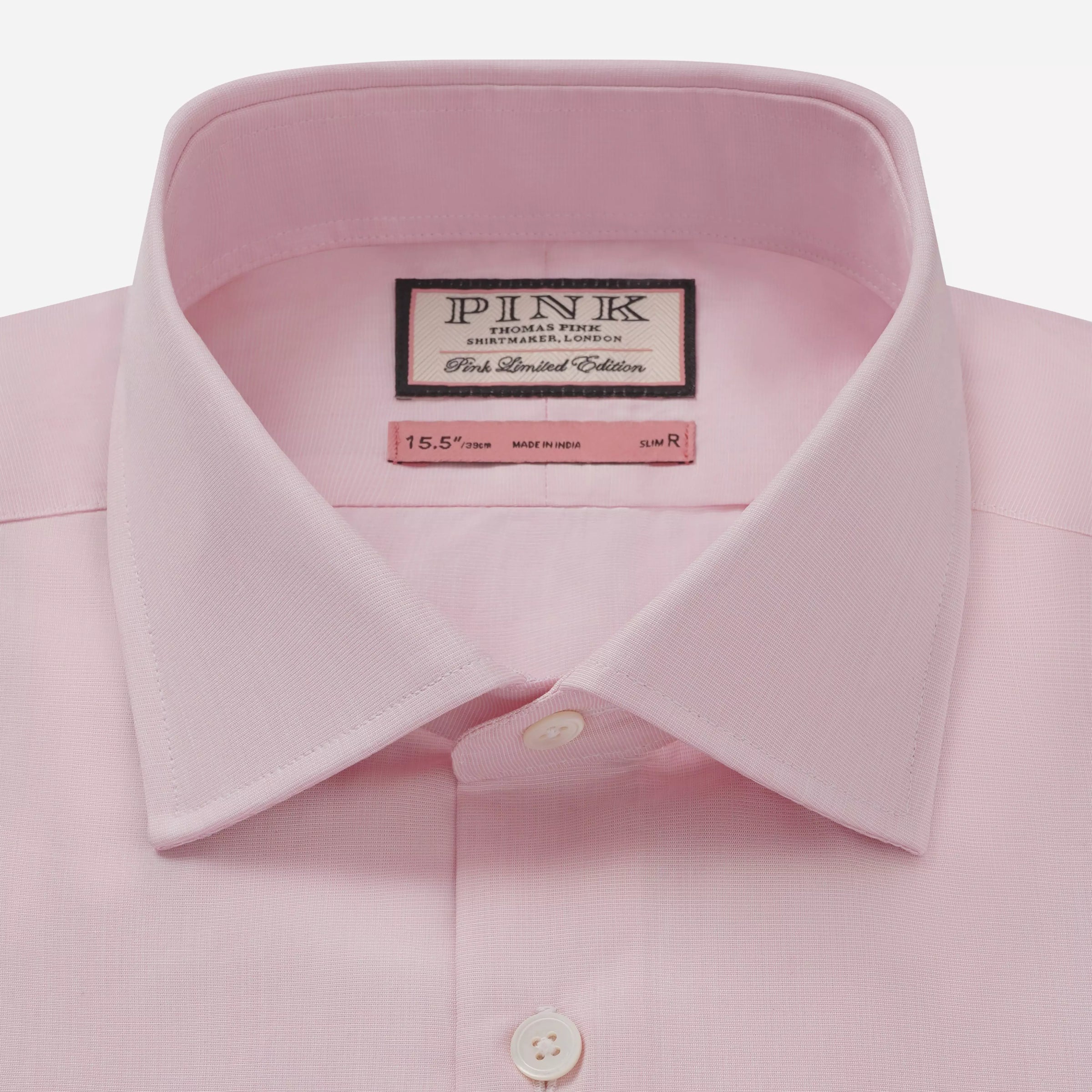 Pale Pink Slim Fit End On End Formal Shirt