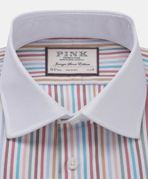 Multicolour Slim Fit Multi Bengal Stripe Formal Shirt