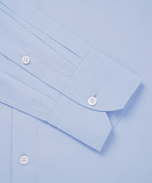 Pale Blue Slim Fit Cotton Satin Formal Shirt