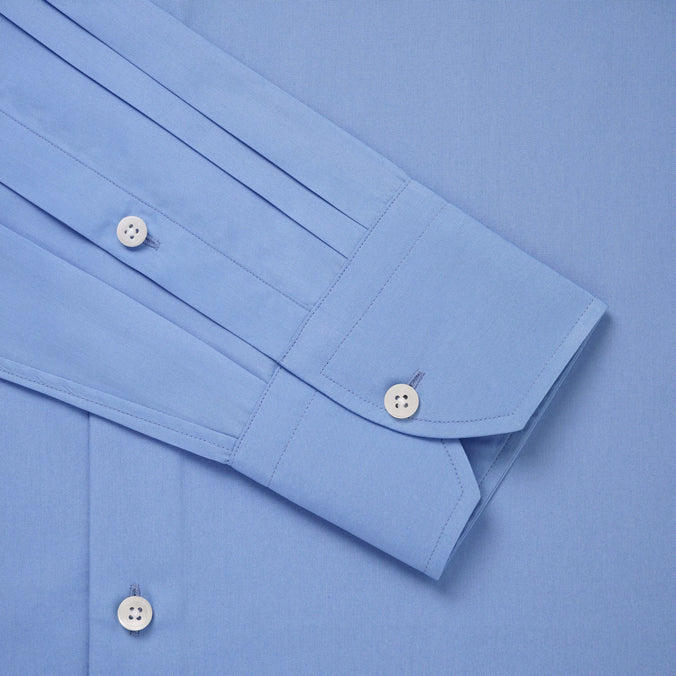 Sky Blue Tailored Fit Cotton Poplin Formal Shirt