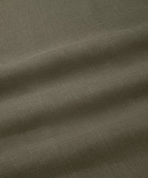 Khaki Green Classic Fit Smart Casual Linen Slub Shirt