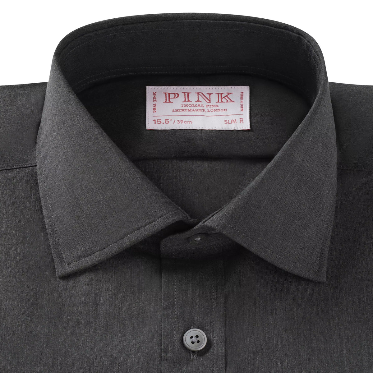 Charcoal Slim Fit Muslin Melange Cotton Formal Shirt