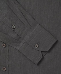 Charcoal Slim Fit Muslin Melange Cotton Formal Shirt