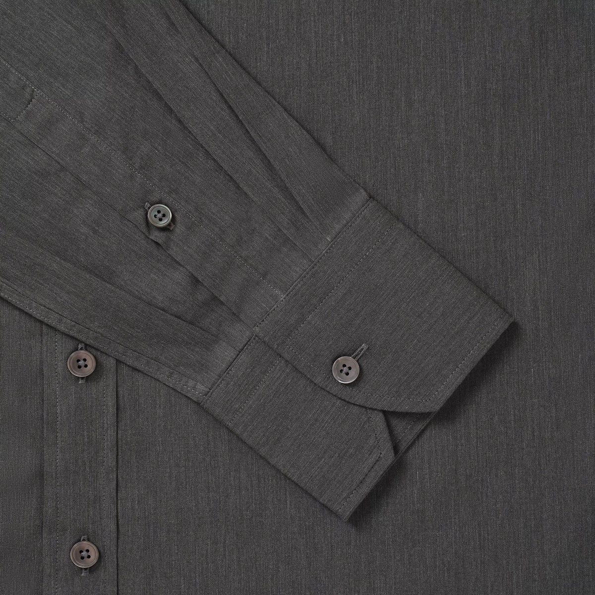 Charcoal Slim Fit Muslin Melange Cotton Formal Shirt