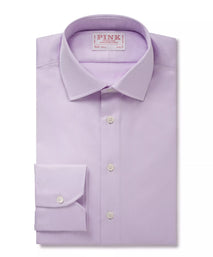 Pale Pink Slim Fit Jacquard Weave Formal Shirt