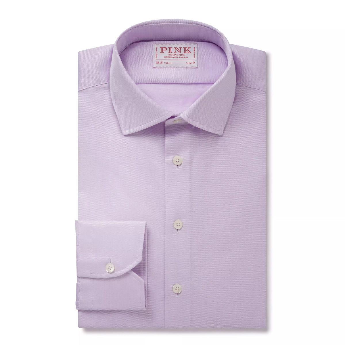 Pale Pink Slim Fit Jacquard Weave Formal Shirt