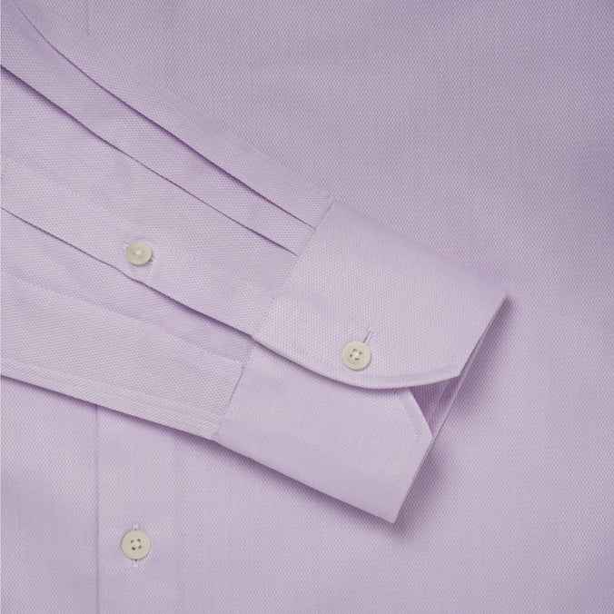 Pale Pink Slim Fit Jacquard Weave Formal Shirt