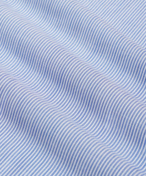 Blue & White Slim Fit Chambray Stripe Formal Shirt