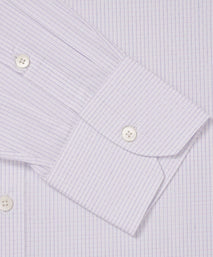 Pink & Blue Tailored Fit Graph Check Formal Shirt