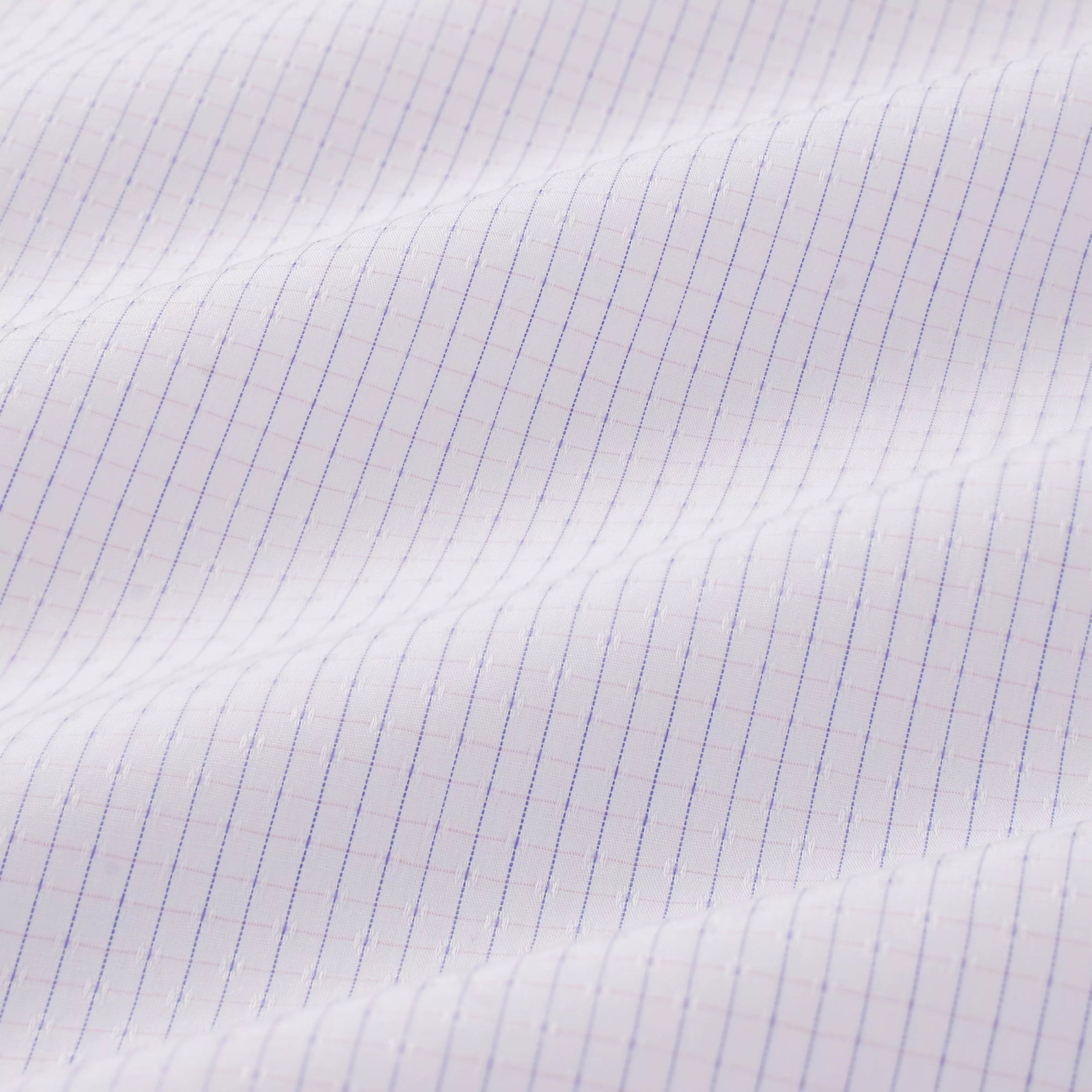 Pink & Blue Tailored Fit Graph Check Formal Shirt
