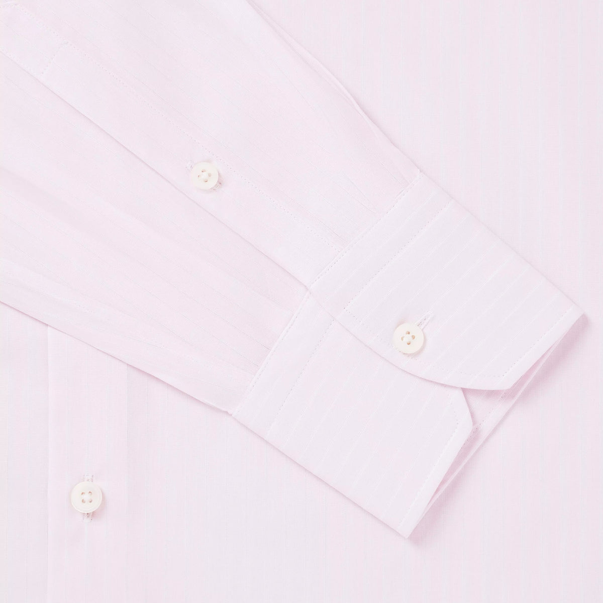 Pale Pink & White Tailored Fit Poplin Stripe Formal Shirt