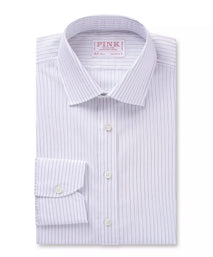 White & Black Tailored Fit Fine Stripe Formal Shirt