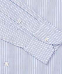 Pale Blue & White Tailored Fit Stripe Formal Shirt