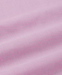 Pink & White Tailored Fit Micro Gingham Check Formal Shirt