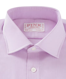 Pink Tailored Fit Twill Formal Shirt