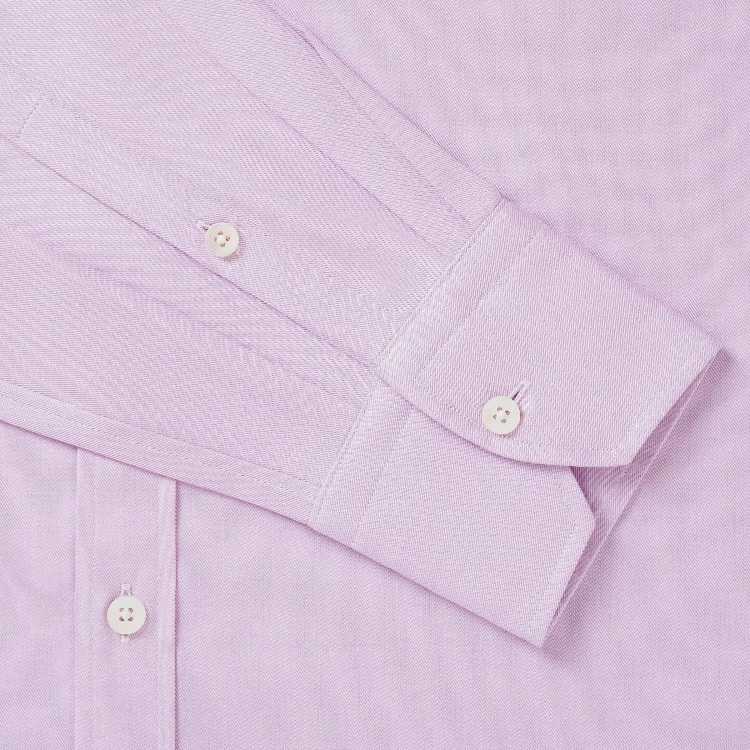 Pink Tailored Fit Twill Formal Shirt