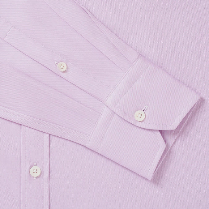 Pink Tailored Fit Twill Formal Shirt