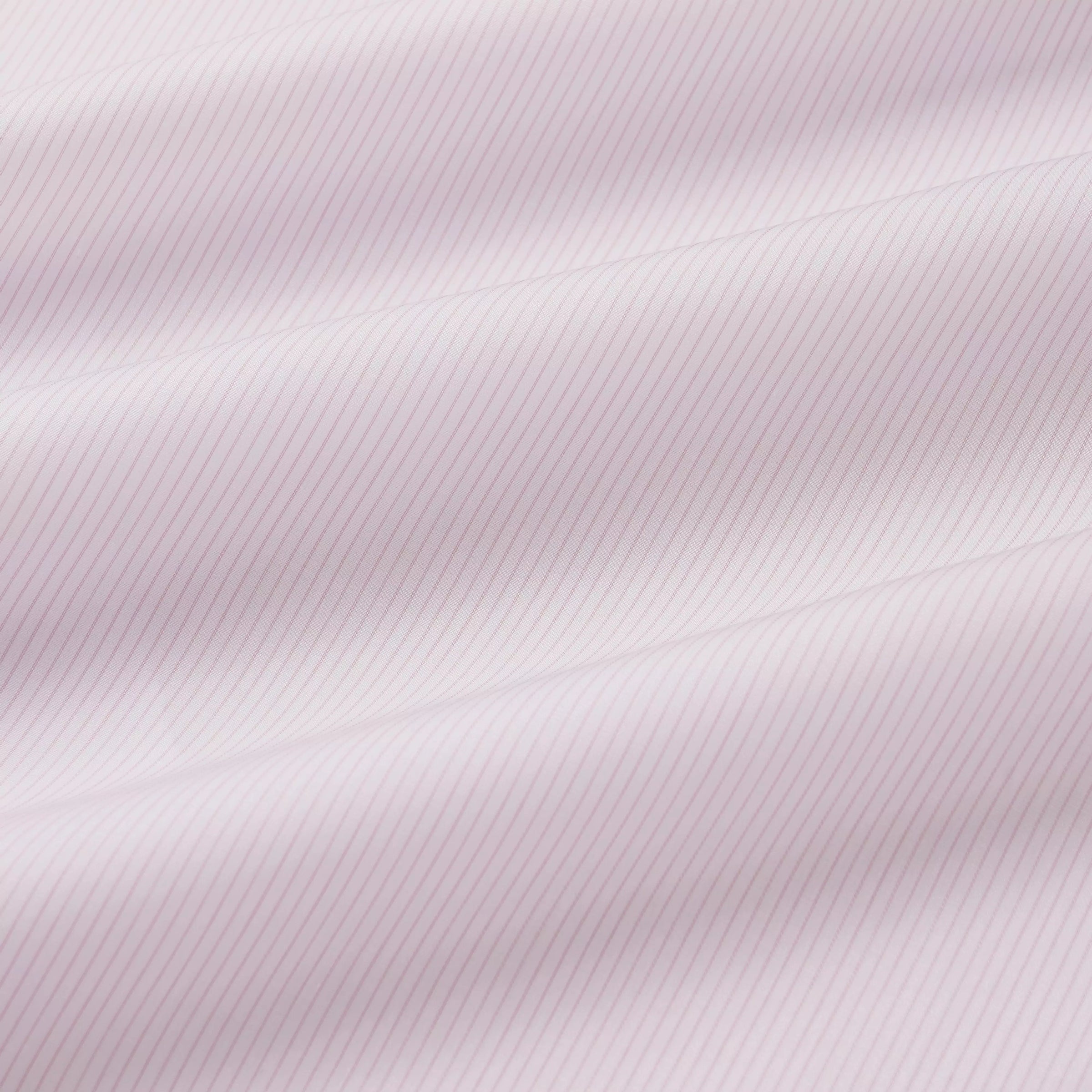 Pale Pink & White Tailored Fit Formal Precise Hairline Stripe Shirt