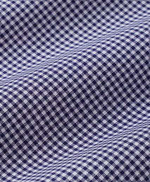 Navy & White Slim Fit Micro Gingham Check Formal Shirt