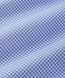 White & Blue Slim Fit Micro Gingham Check Formal Shirt