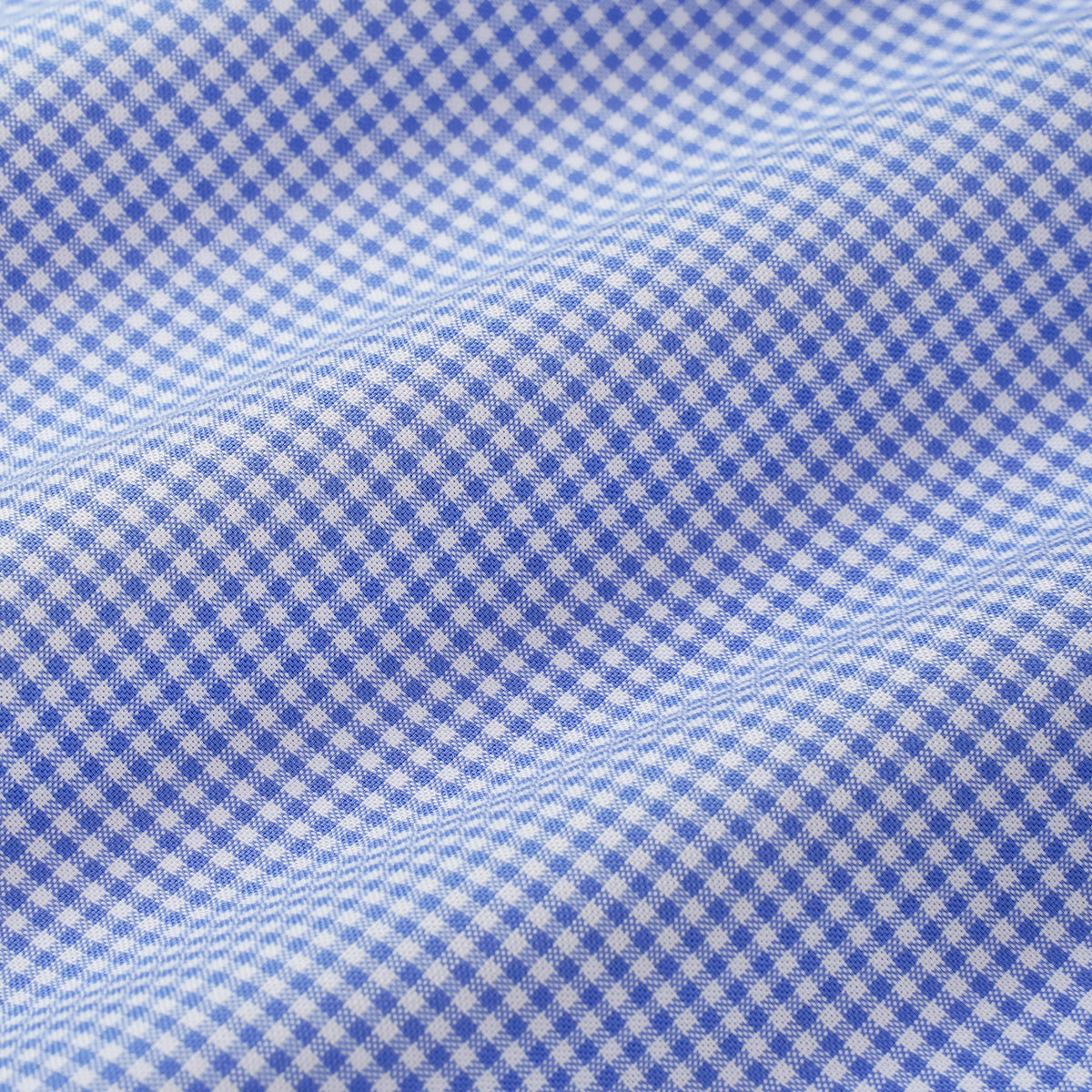 White & Blue Slim Fit Micro Gingham Check Formal Shirt