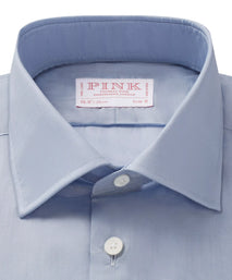 Pale Blue Slim Fit Lightweight Cotton Formal Shirt