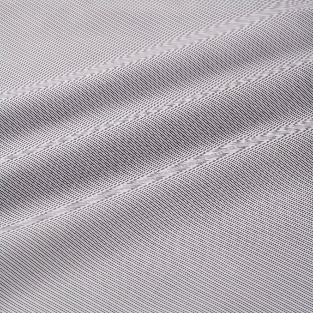 Grey & White Slim Fit Poplin Needle Stripe Formal Shirt