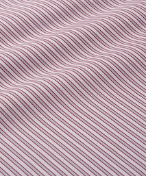 Burgundy & White Slim Fit Piumino Multi Stripe Formal Shirt