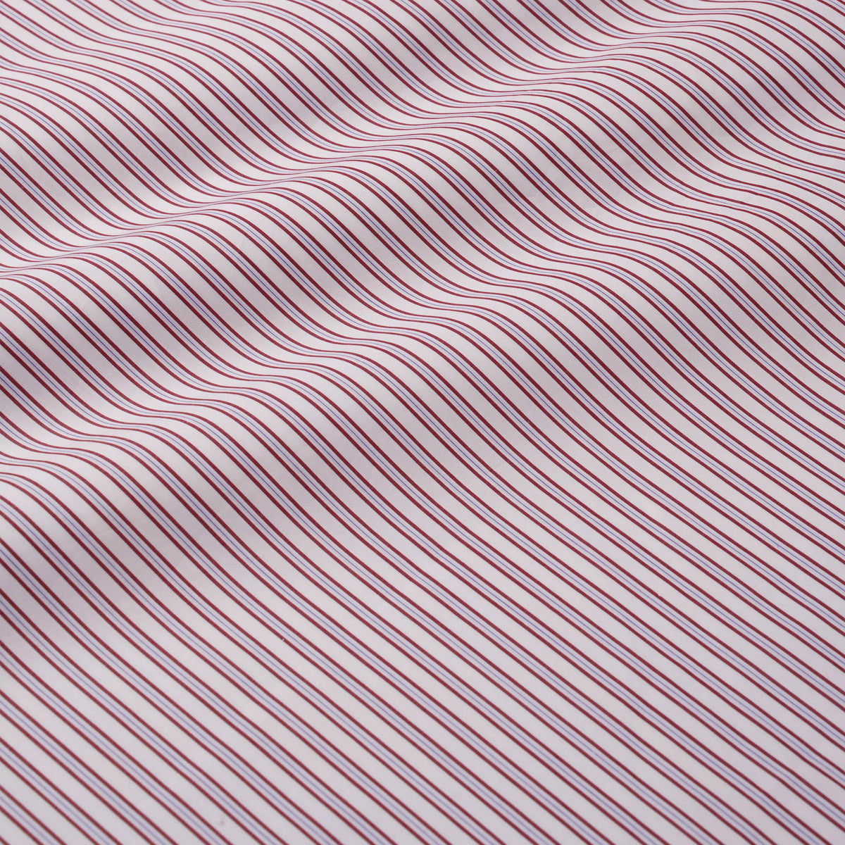 Burgundy & White Slim Fit Piumino Multi Stripe Formal Shirt