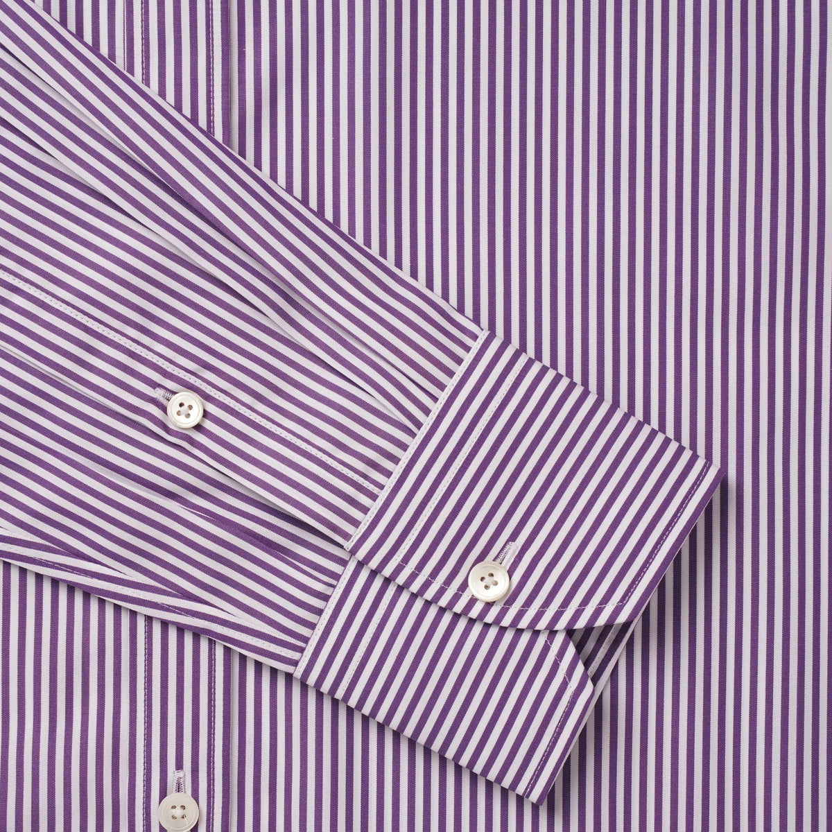 Purple & White Slim Fit Portland Stripe Formal Shirt